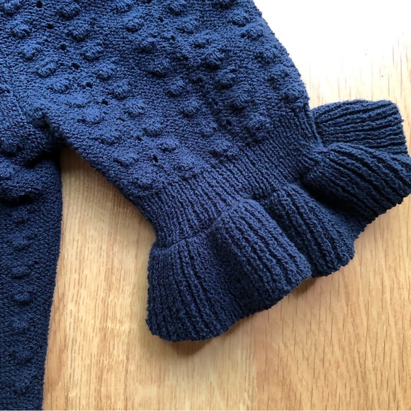 Navy Blue cotton/poly blend sweater by INC - Picture 4 of 11